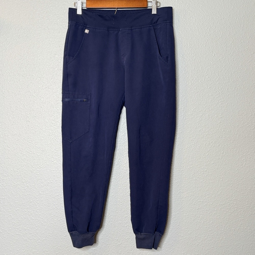 FIGS Zamora Jogger Scrub Pants Navy Blue Small Petite Technical Collection
